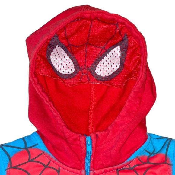MARVEL Spider Man Zip Up Hoodie with Mask | Size 2T - Picture 2 of 5